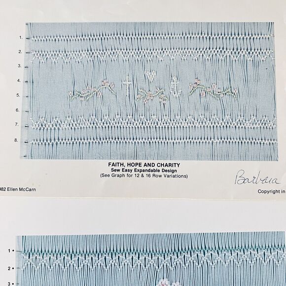 14 SMOCKING PLATES Christmas Holiday Animals Angles Baby Sewing Patterns VINTAGE - Picture 10 of 10